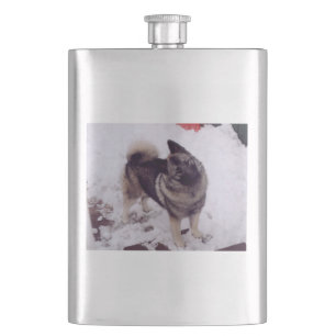 Norwegian_Elkhound_full 2 Hip Flask