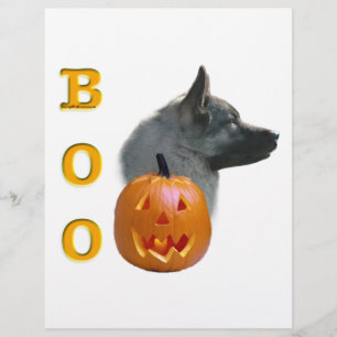 Norwegian Elkhound Halloween Boo