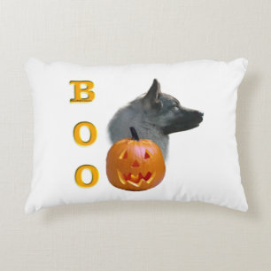 Norwegian Elkhound Halloween Boo Decorative Pillow