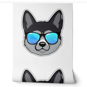 Norwegian Elkhound in Cool Sunglasses Classic T-Sh Wallpaper