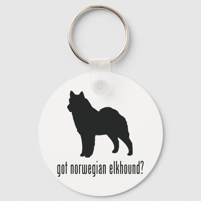 Norwegian Elkhound Keychain (Front)