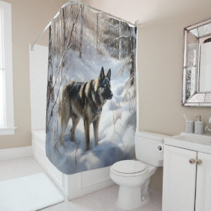 Norwegian Elkhound Let It Snow Christmas