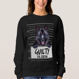 Norwegian Elkhound Mugshot Guilty Dog Sweatshirt