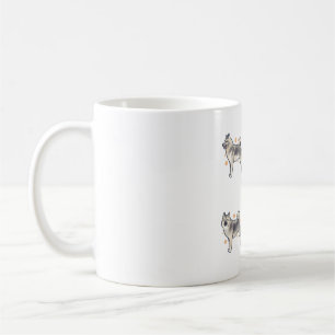norwegian elkhound pack coffee mug
