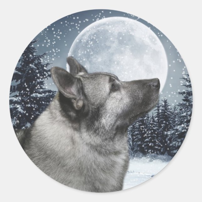 Norwegian Elkhound Sticker (Front)