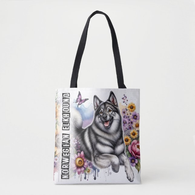 Norwegian Elkhound Tote Bag (Front)