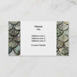 Norwegian Fish Scale Pattern Slate Roof Business Card
