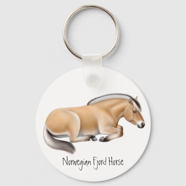 Norwegian Fjord Horse Keychain (Front)
