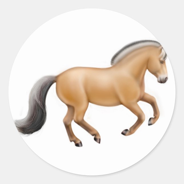 Norwegian Fjord Horse Sticker (Front)