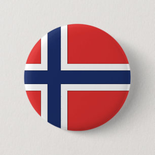 Norwegian Flag 2 Inch Round Button