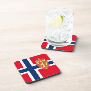 Norwegian flag coaster