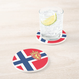 Norwegian flag coaster