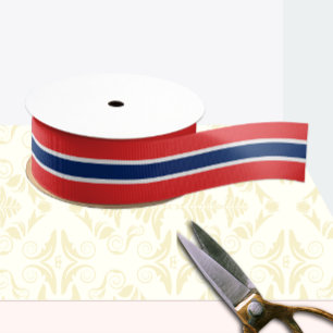 Norwegian flag colours ribbon, Norway /sports Satin Ribbon