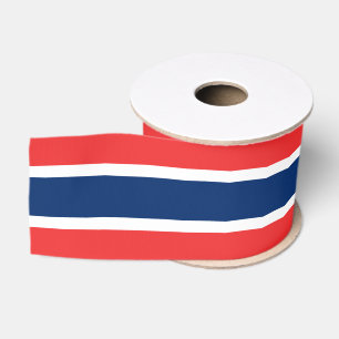 Norwegian flag colours ribbon, patriots, Norway Grosgrain Ribbon