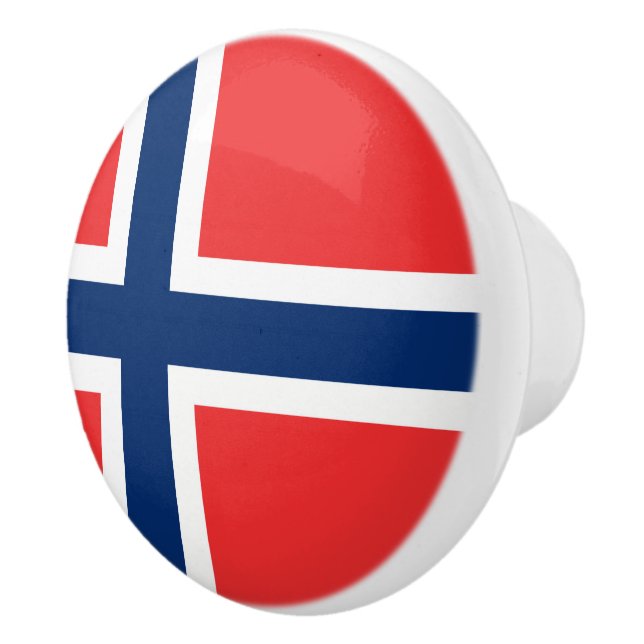 Norwegian flag custom door and drawer pull knobs (Right)
