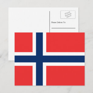 Norwegian Flag, Flag of Norway Postcard