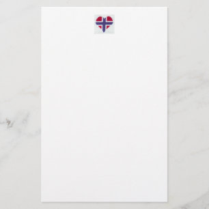 Norwegian Flag Heart Cross Stitch Nordic Norway Tr Stationery