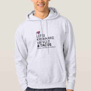Norwegian Flag Heart   Customizable Message Hoodie