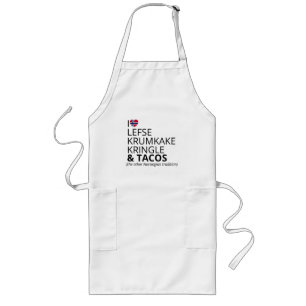 Norwegian Flag Heart   Scandi Heritage Baking Gift Long Apron