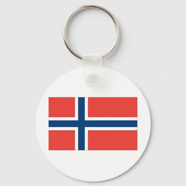Norwegian Flag Keychain (Front)