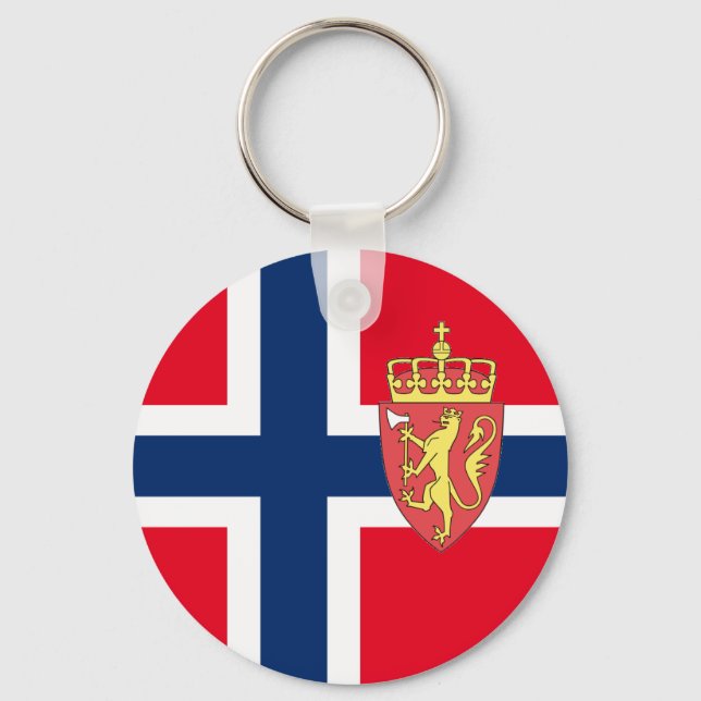 Norwegian flag keychain (Front)