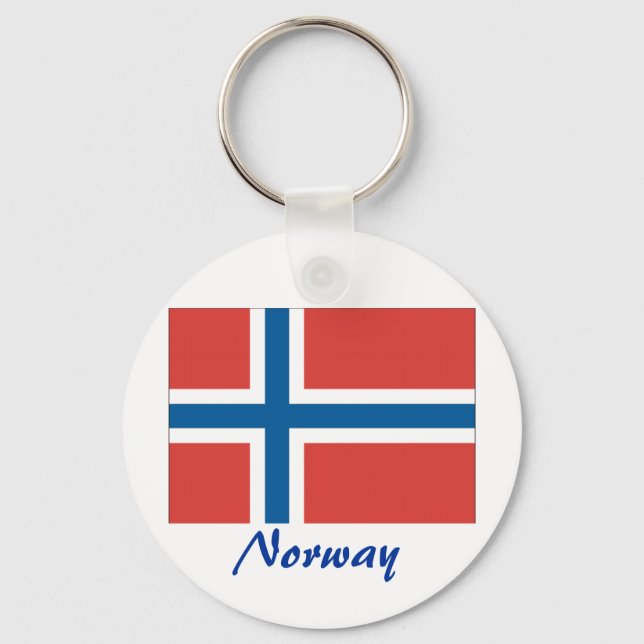 Norwegian Flag Keychain (Front)