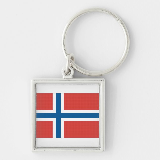 Norwegian Flag Keychain (Front)