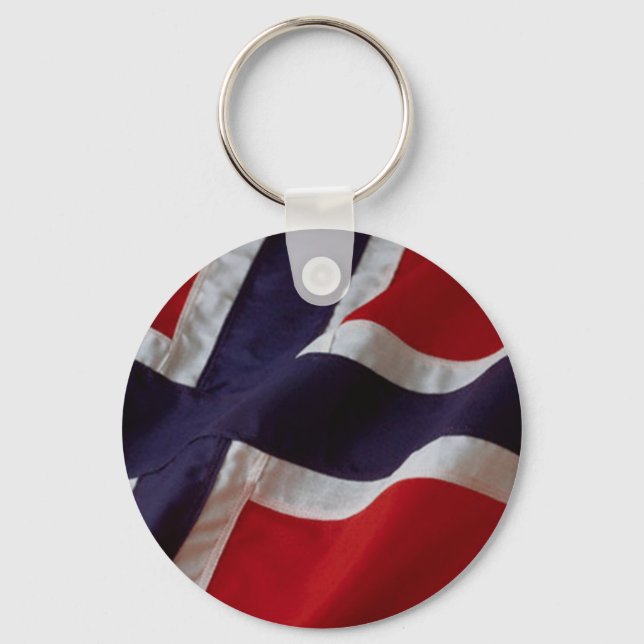 Norwegian Flag Keychain (Front)