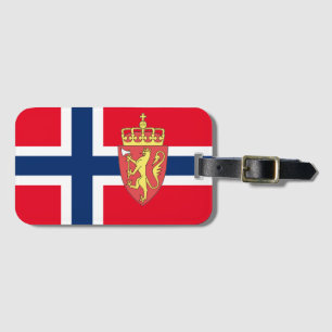 Norwegian flag luggage tag