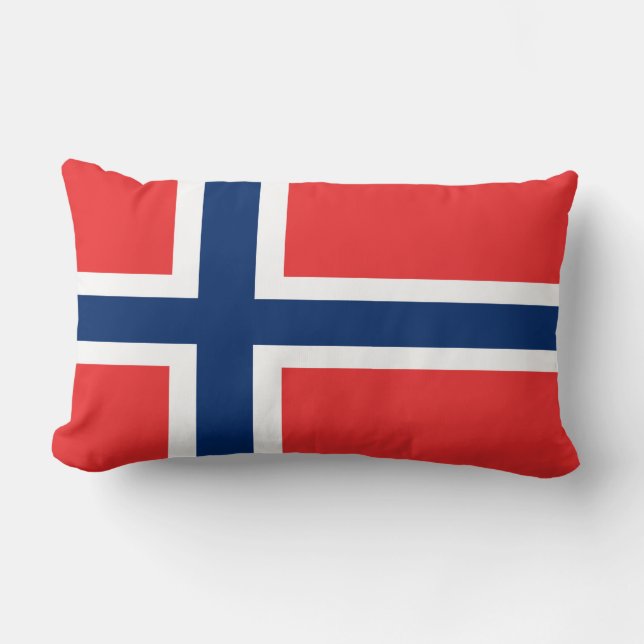 Norwegian Flag Lumbar Pillow (Front)