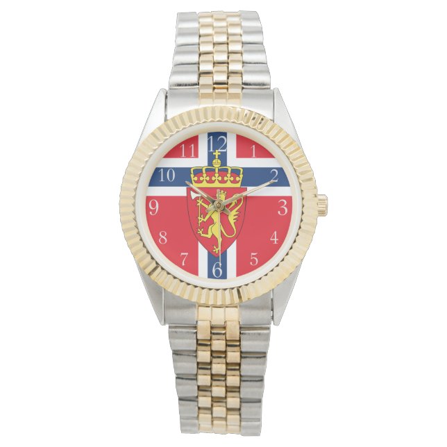 Norwegian flag , Norway flag, Coat of Arms Watch (Front)