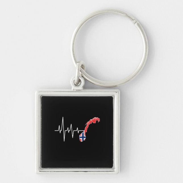Norwegian Flag Norway Flag Keychain (Front)