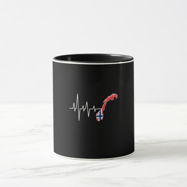 Norwegian Flag Norway Flag Mug (Center)