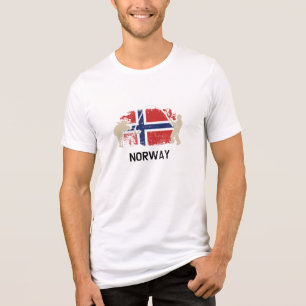 Norwegian Flag Norway Flag Tri-Blend Shirt