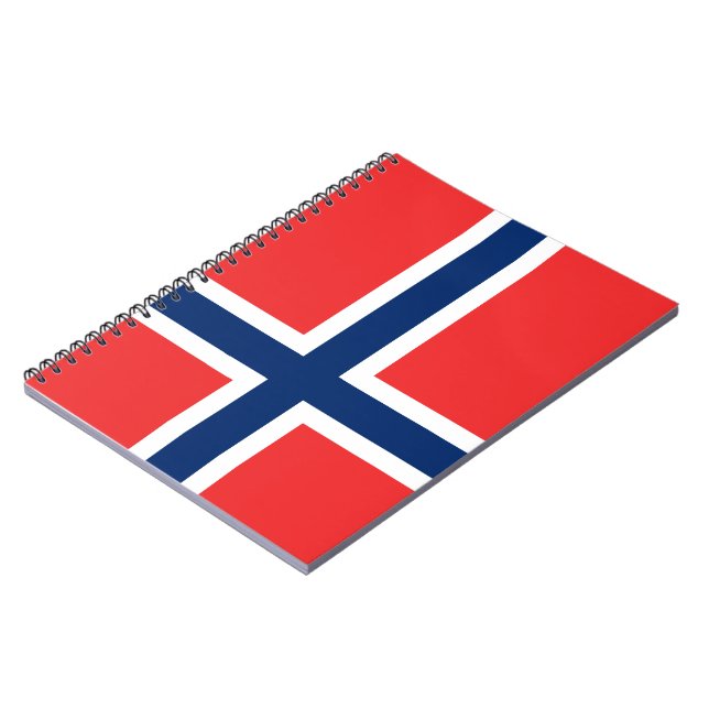 Norwegian Flag (Norway) Notebook (Left Side)