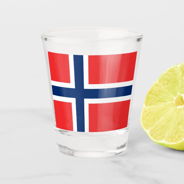 Norwegian Flag (Norway) Shot Glass (Front)