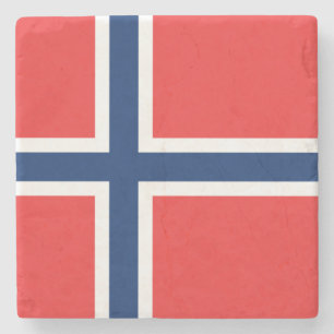 Norwegian Flag (Norway) Stone Coaster