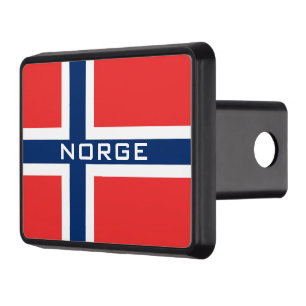 Norwegian flag of Norway car trailer hitch cover