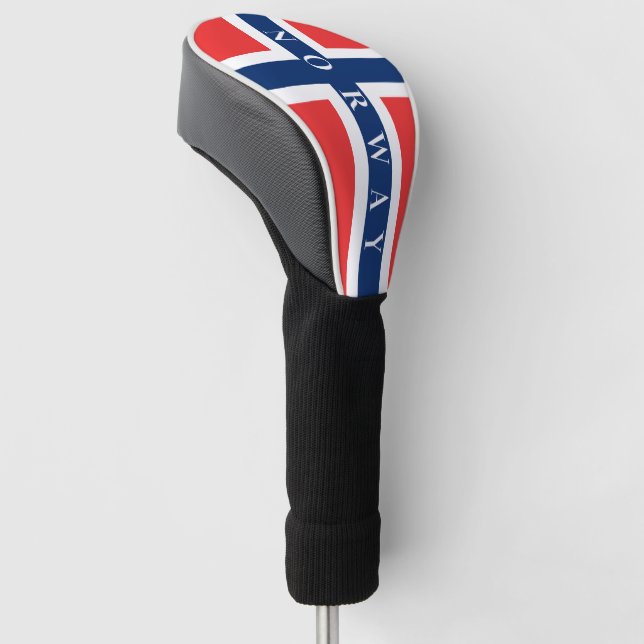 Norwegian flag of Norway custom driver sock Golf Head Cover (Angled)