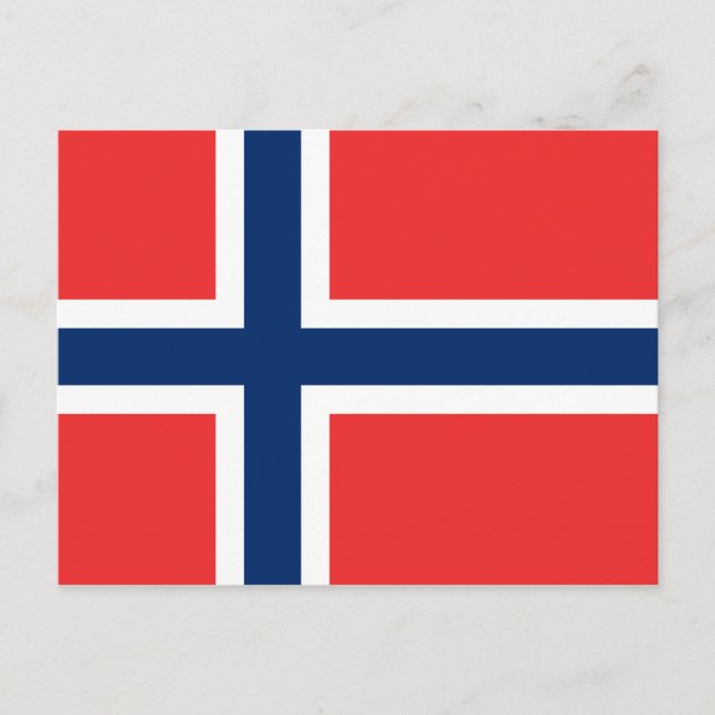 Norwegian flag of Norway custom postcards (Front)