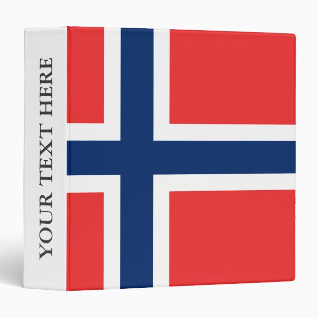 Norwegian flag of Norway Scandinavian pride Binder (Front/Spine)