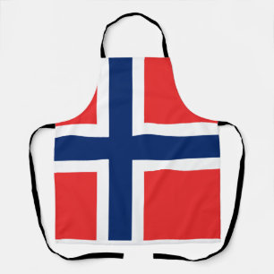 Norwegian Flag on All-Over Print Apron