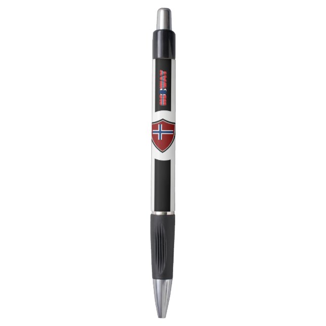 Norwegian flag pen (Front Vertical)