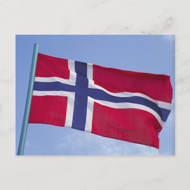 Norwegian flag RF) Postcard (Front)