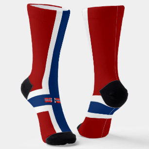 Norwegian flag socks