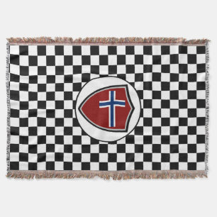 Norwegian flag throw blanket