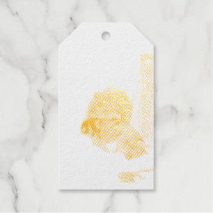 norwegian forest cat in snow gift tags