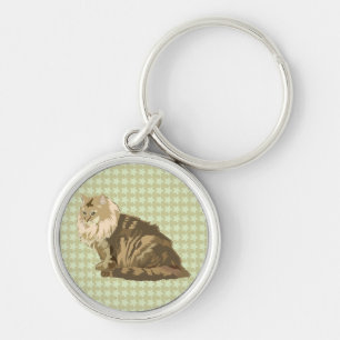 Norwegian forest cat keychain