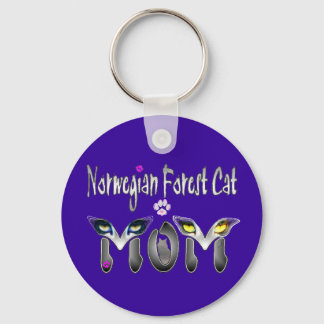 Norwegian Forest Cat Mom Gifts Keychain