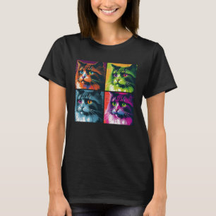 Norwegian Forest Cat Pop Illustration Colourful 2 T-Shirt